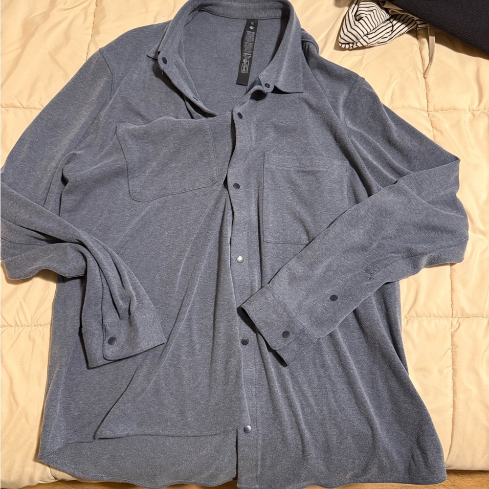 lululemon athletica Blue Casual Button Down Shirt